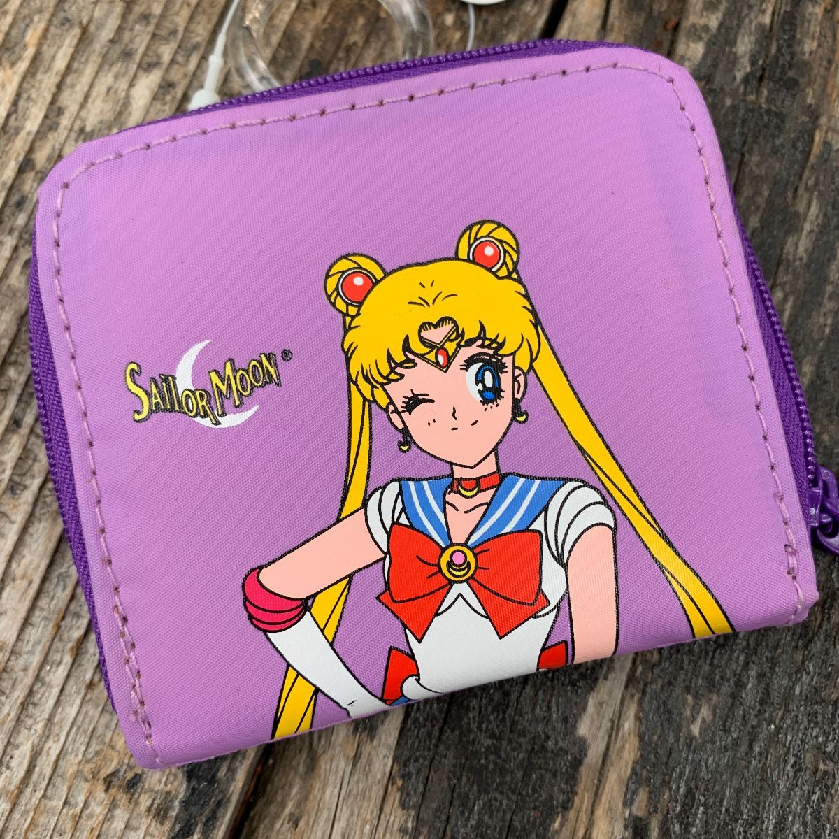 NEW  WITH TAGS   *SAILOR MOON*     FABRIC COIN PURSE  PURPLE   1999 