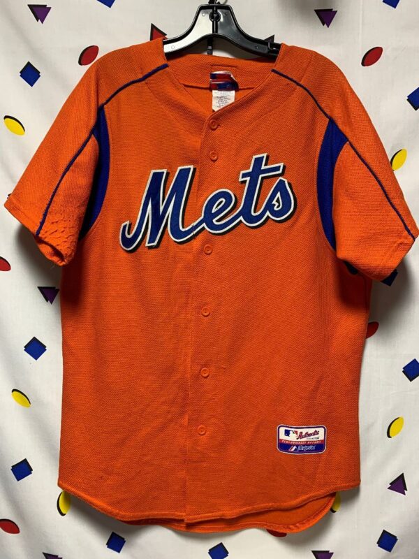 product details: NEW YORK METS SS BD JERSEY MLB  BLUE ARMPIT SLEEVE PATCH AS-IS photo