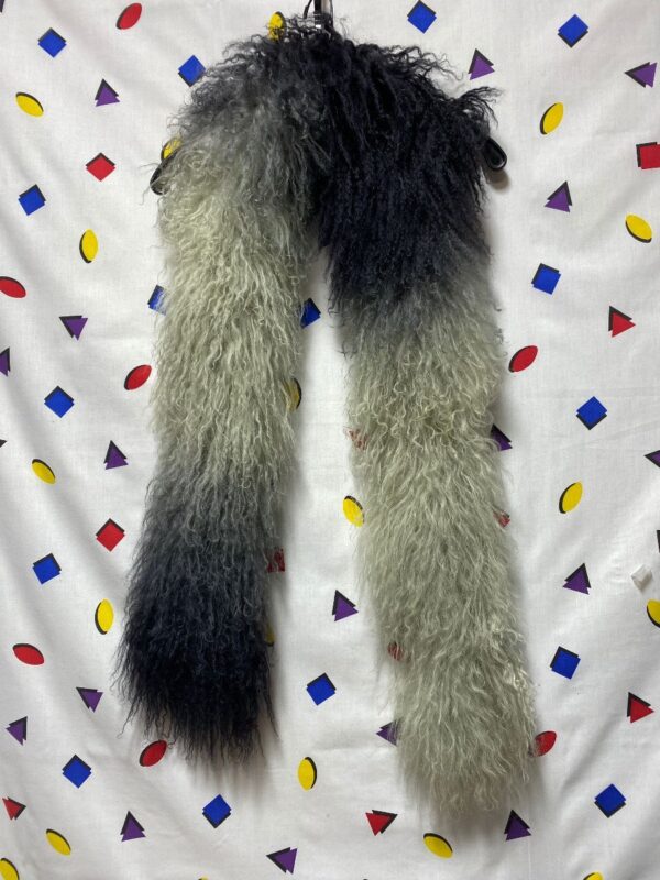 product details: OMBRE MONGOLIAN SHAGGY FUR SATIN LINED WRAP photo