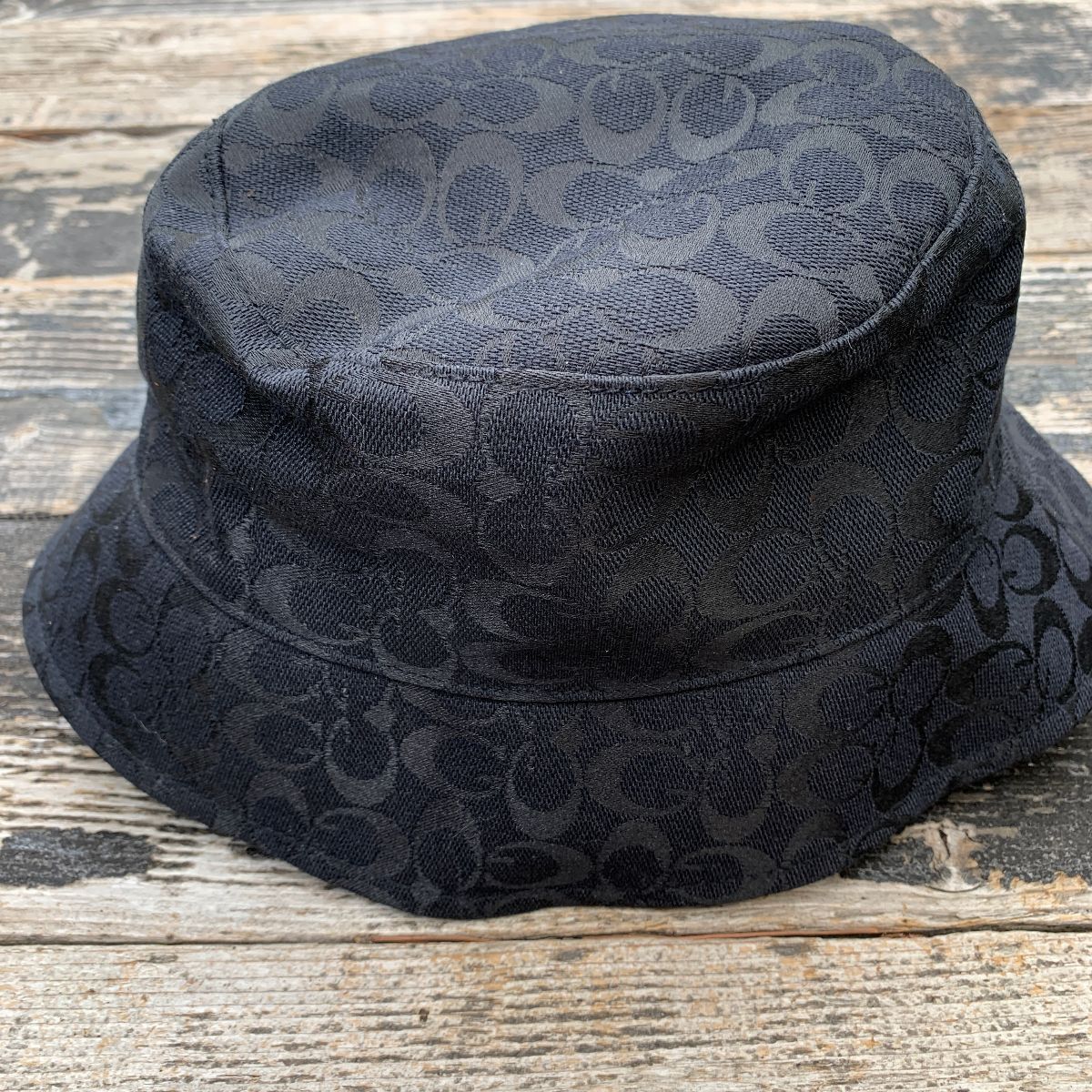 Faux Coach Style Bucket Hat Jacquard Pattern | Boardwalk Vintage