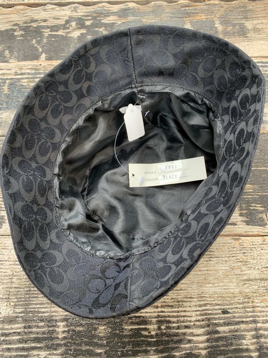 Faux Coach Style Bucket Hat Jacquard Pattern | Boardwalk Vintage