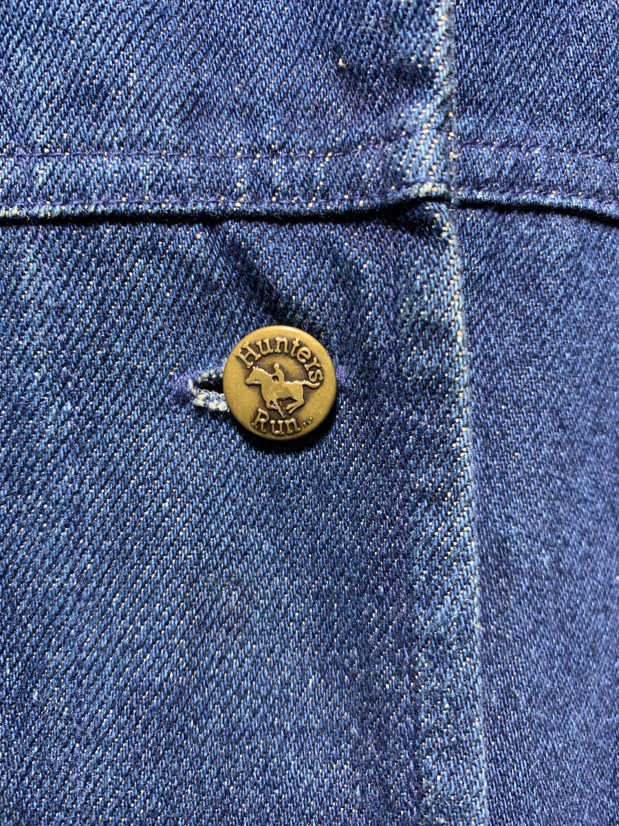 Oversized 1990s Denim Work Jacket Brass Buttons | Boardwalk Vintage