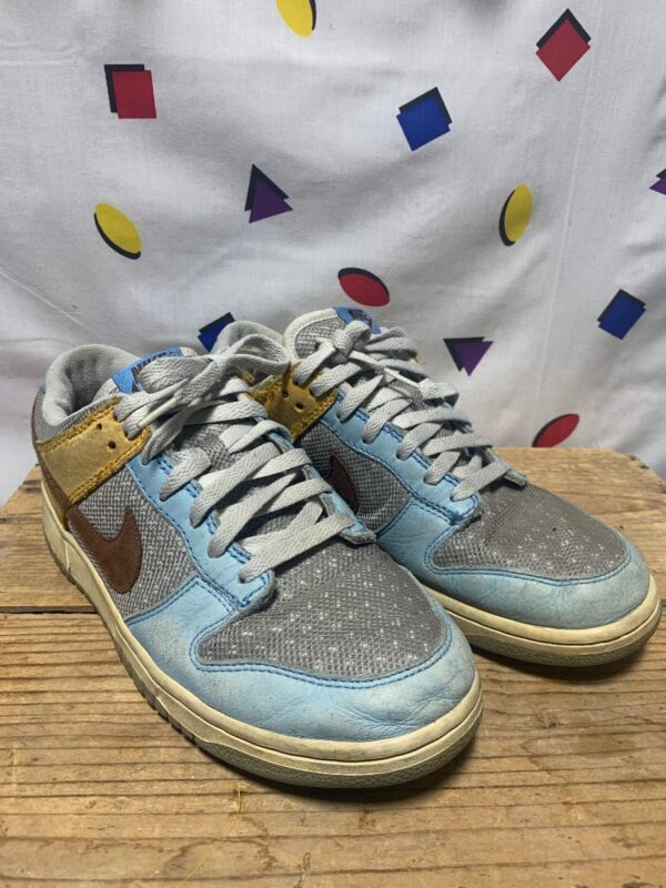product details: NIKE SB DUNKS BABY BLUE, BROWN, GRAY, MUSTARD YELLOW MAISON CHATEAU STYLE AS-IS photo