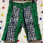 AFRICA STYLE COTTON STRIPED & POLKA DOT CUT OFF SHORTS