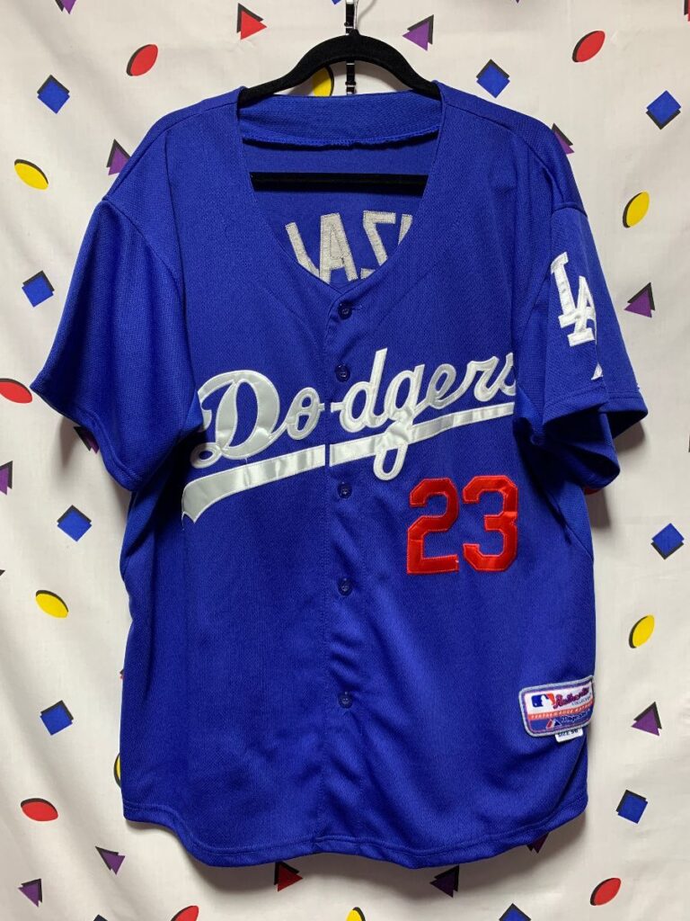 La Dodgers Baseball Jersey Number 23 Adrian Gonzalez | Boardwalk Vintage