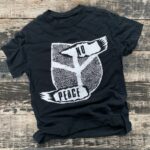 RADICAL HAND SCREEN PRINTED NO PEACE GRAPHIC TSHIRT SMALL FIT