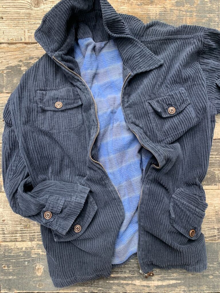 Cozy Corduroy Button Flap Pocket Zip Up Jacket | Boardwalk Vintage
