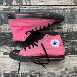 pink leather converse high tops