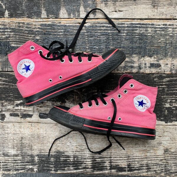 Totally Cute Converse 2 Tone Black And Pink Hi-top Chuck Taylor All ...