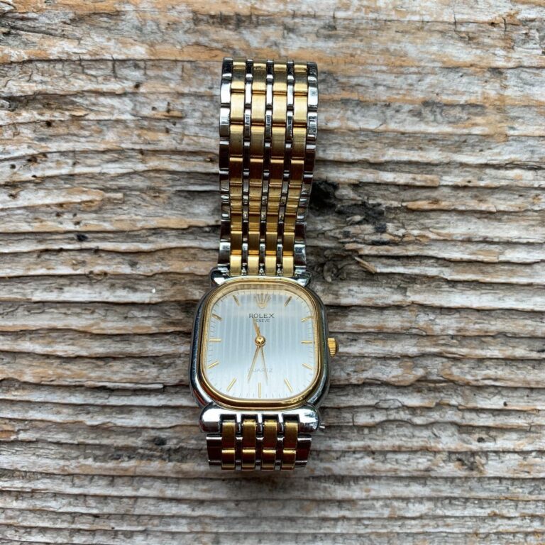 Vintage Rolex Geneve Womens Gold And Silver Tone Rectangular Analog ...