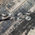 SUPER SKINNY LEATHER BELT SILVER CONCHOS DECORATIVE LOOP & TIP