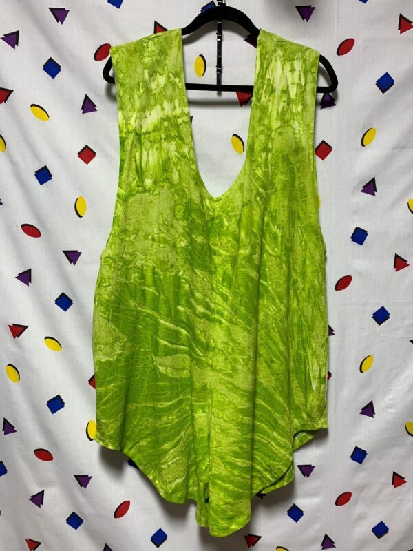 product details: CUTE LIME TIE DYE  KNOTTED SHORTS ROMPER photo