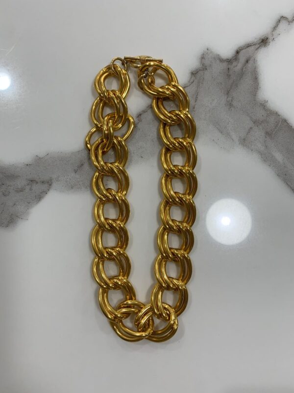 product details: VINTAGE 1980S STYLE LIGHTWEIGHT GOLD PLATED CHOKER photo