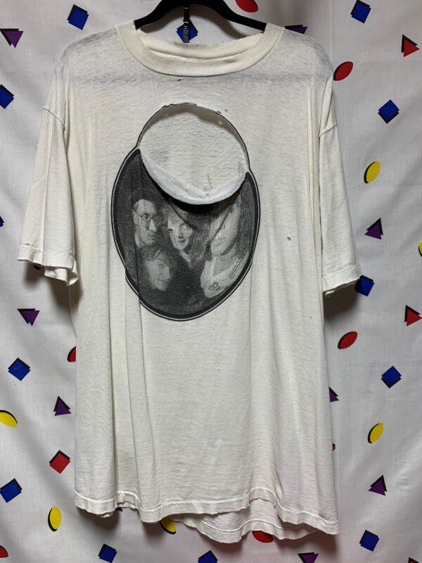 product details: RARE SUPER THIN DISTRESSED SOLUTION AD PHOTO BAND TSHIRT photo