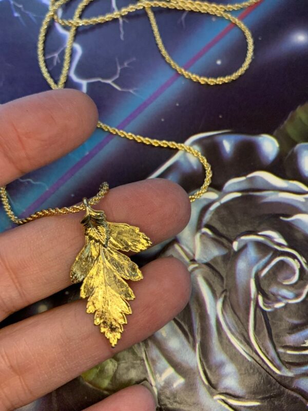 product details: DIPPED GOLD LEAF PENDANT NECKLACE photo