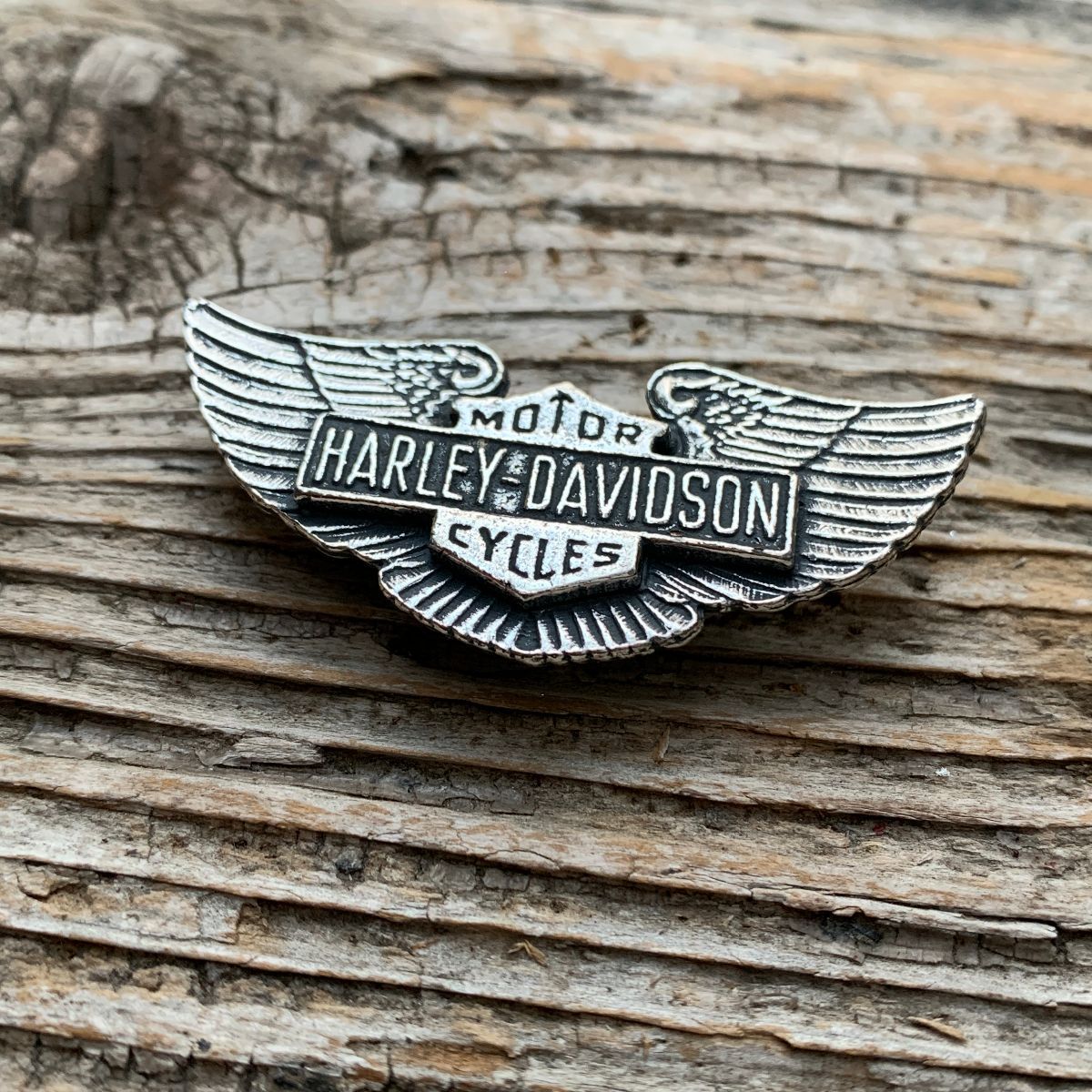 Details about   Harley Davidson® Racing Skull Bar & Shield Logo Metal Vest Pin Silver & Black 