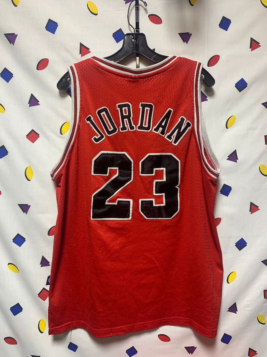 Champion NBA Chicago Bulls #23 Michael Jordan Striped Basketball Jersey