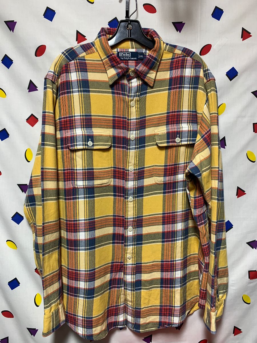Ralph Lauren Polo Classic 1990s Color-way Long Sleeve Button Down Flannel  Shirt