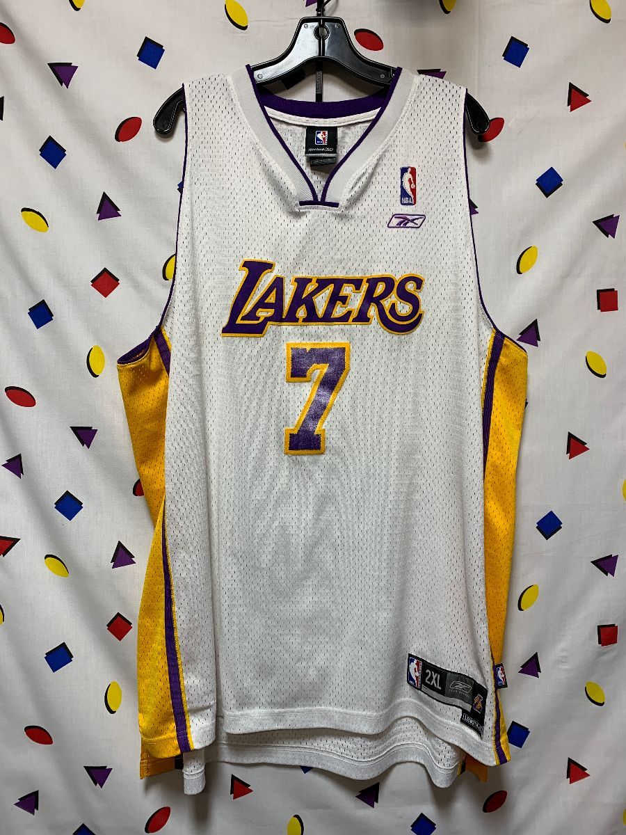 RARE VTG NBA Reebok HWC Los Angeles Lakers Lamar Odom Jersey Blue  Men's 2XL