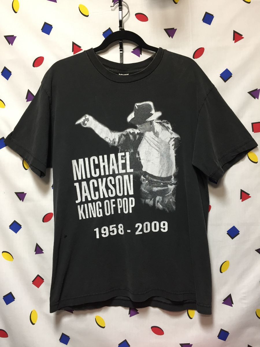 lepni.me Men’s T-Shirt King of Pop Band Merch 80s 90s Party Musically Shirt I Love M J 