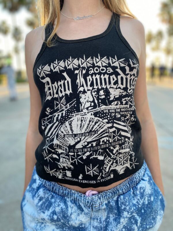 product details: DEAD KENNEDYS RIBBED TANK CROP TOP photo