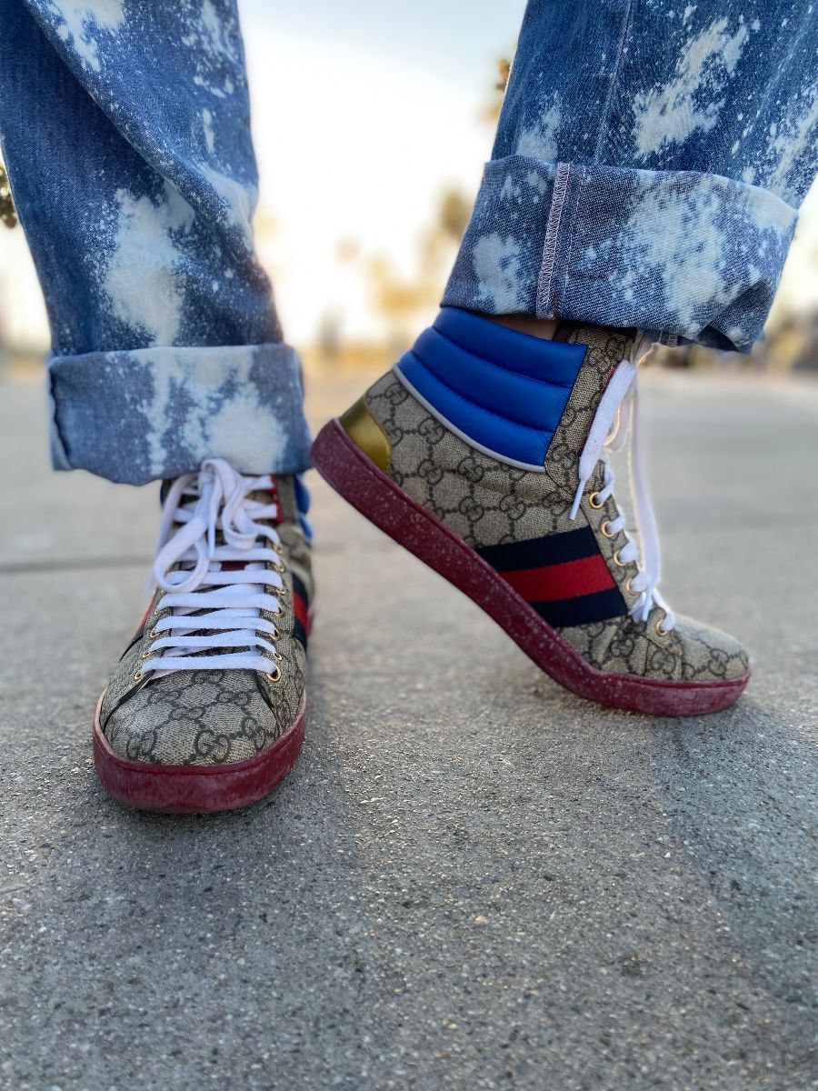 gucci ace gg high top