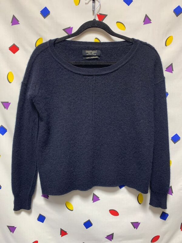 product details: SUPER SOFT CROPPED CASHMERE SWEATER RAW EDGE AS-IS photo