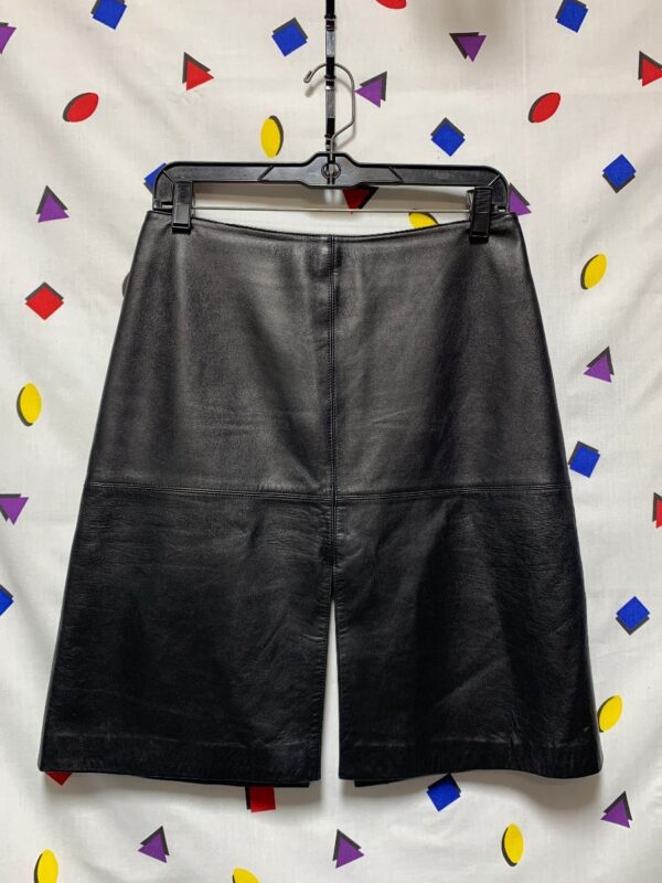 product details: RAD 1990S NORTH BEACH LAMB LEATHER PENCIL SKIRT HIGH FRONT & BACK SLITS photo
