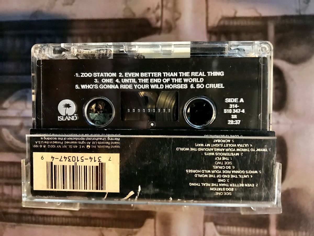 Vintage Cassette Tape – U2 Achtung Baby | Boardwalk Vintage