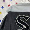 Mlb Chicago White Sox Leather & Denim Varsity Style Jacket- Large  Embroidered Velour Back Patch – As-is