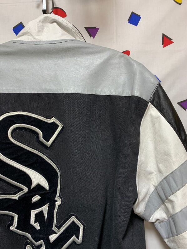 Mlb Chicago White Sox Leather & Denim Varsity Style Jacket- Large ...