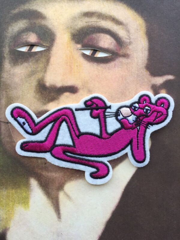 product details: PINK PANTHER SMOKING EMBROIDERED PATCH photo