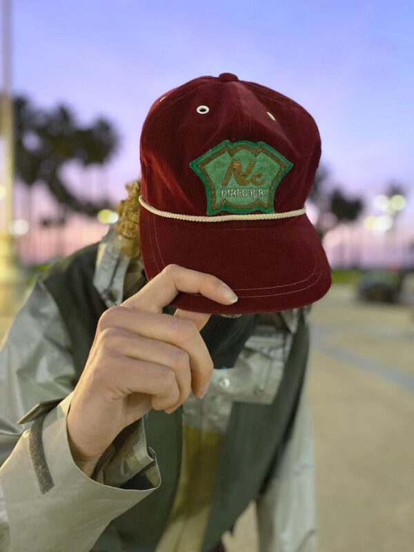 product details: CLASSIC VELVET DIRECTOR TRUCKER HAT WITH ROPE photo