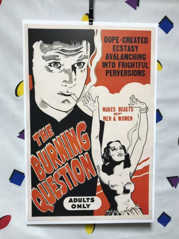 product details: BURNING QUESTION REEFER MADNESS 1936 MOVIE POSTER photo