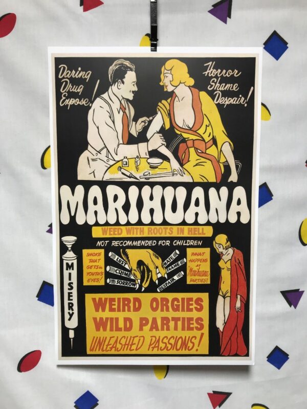 product details: MARIHUANA 1936 WEIRD ORGIES WILD PARTIES UNLEASHED PASSION MOVIE POSTER photo