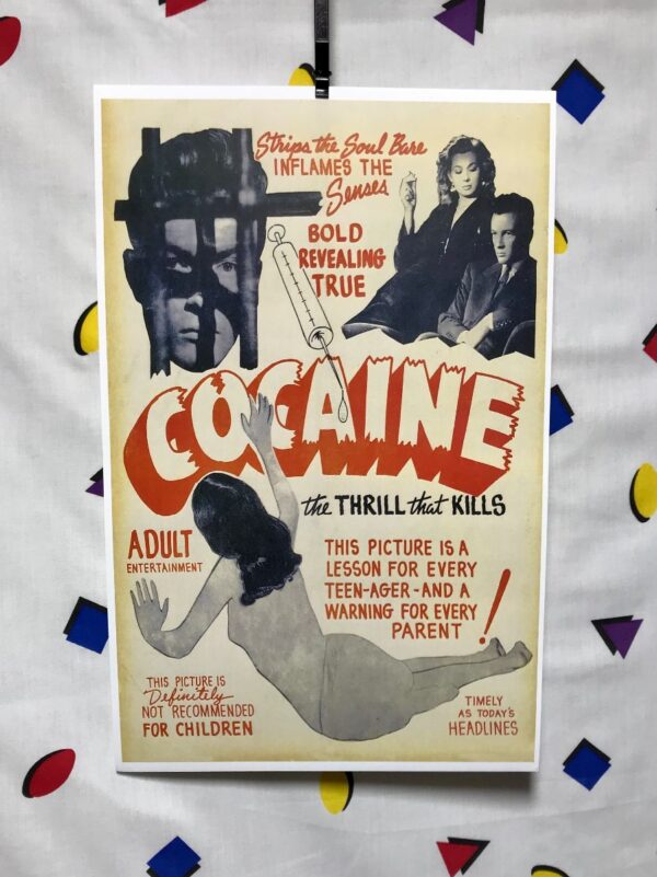 product details: COCAINE MOVIE POSTER 1940 BOLD REVEALING TRUE ADULT ENTERTAINMENT photo