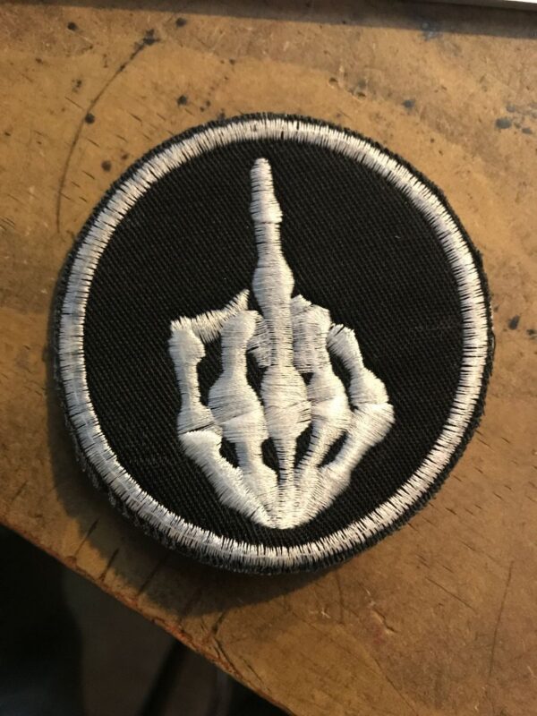 product details: MIDDLE FINGER SKELETON PATCH photo