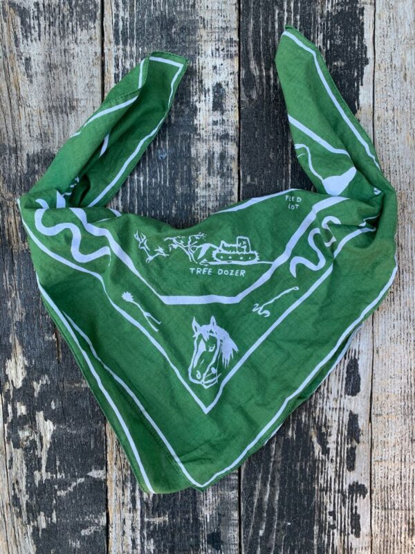 product details: COTTON TEXAS KING RANCH DRAWING MAP BANDANA MADE IN JAPAN photo