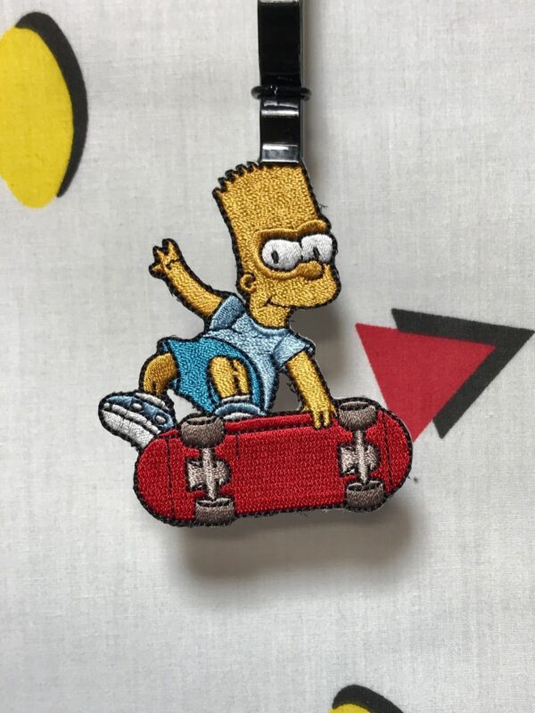 product details: BART SIMPSON SKATEBOARD MUTE GRAB AIR PATCH photo