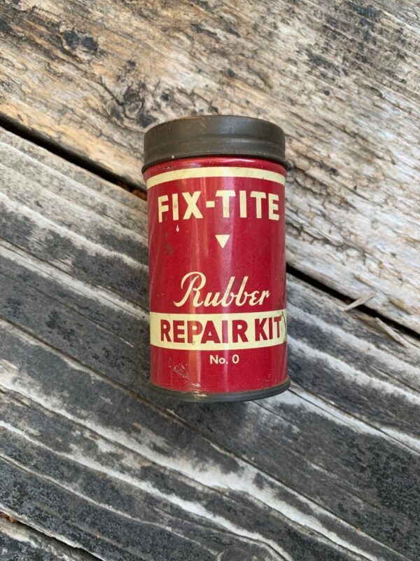 product details: VINTAGE OLD SCHOOL RUBBER REPAIR KIT FOR BICYCLE TIRE FLATS photo