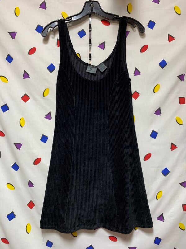 product details: CUTE 1990S STRETCHY CORDUROY JUMPER DRESS A-LINE CUT AS-IS photo