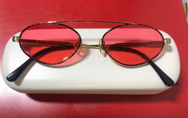 product details: FUNKY RED TINT OBLONG LENSE SUNGLASSES BY CRAP EYEWEAR photo
