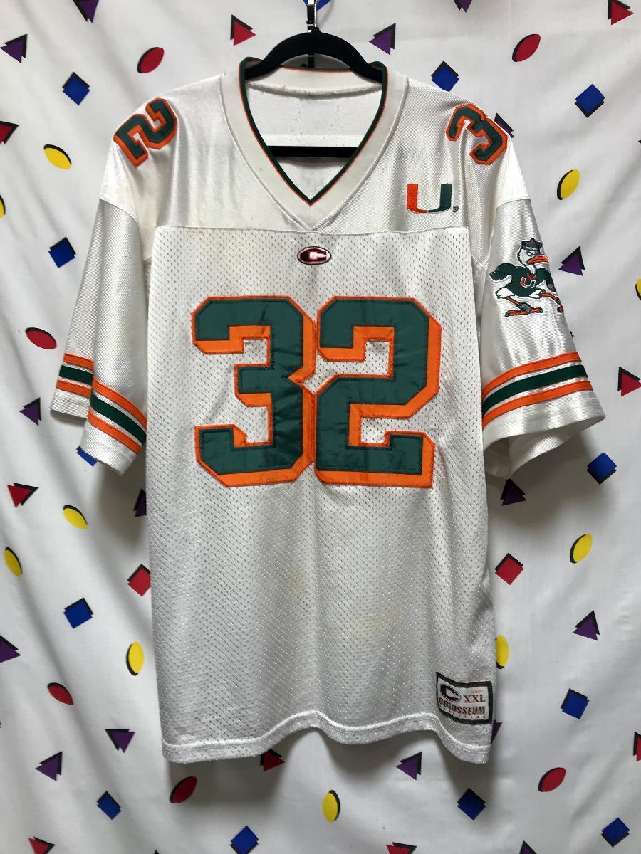 Vintage Nike Team Miami Hurricanes #32 Football Jersey Size XXL