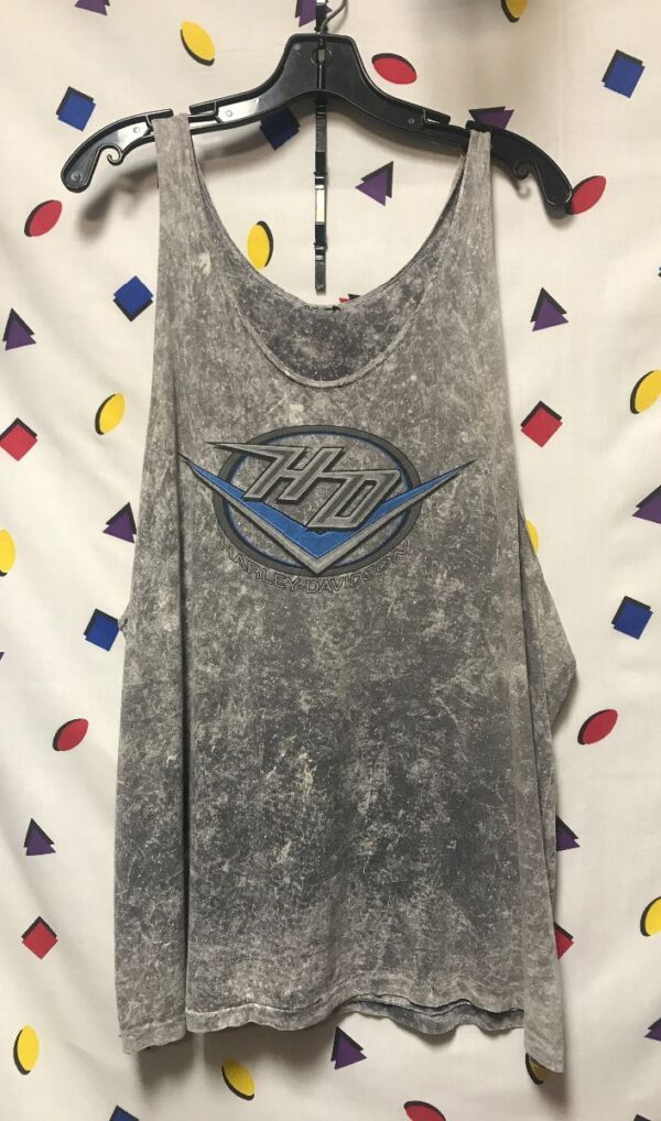 product details: OVERSIZED MARBLE WASH HARLY TANK MYRTLE BEACH 1995 photo