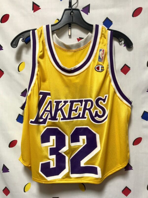 product details: LAKERS CROPPED JERSEY #32 JOHNSON photo