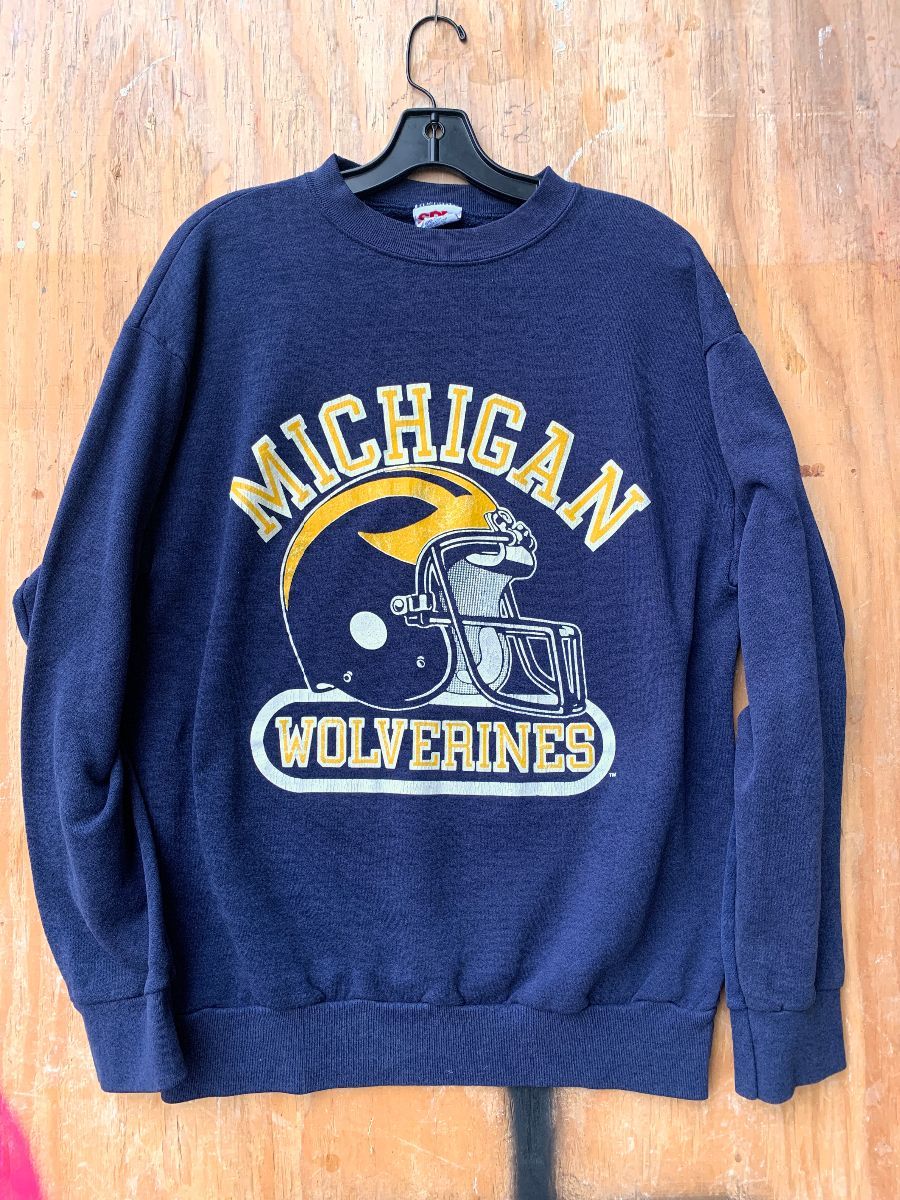 Sweatshirt Crew Neck Michigan Wolverines Football Graphic | Boardwalk ...