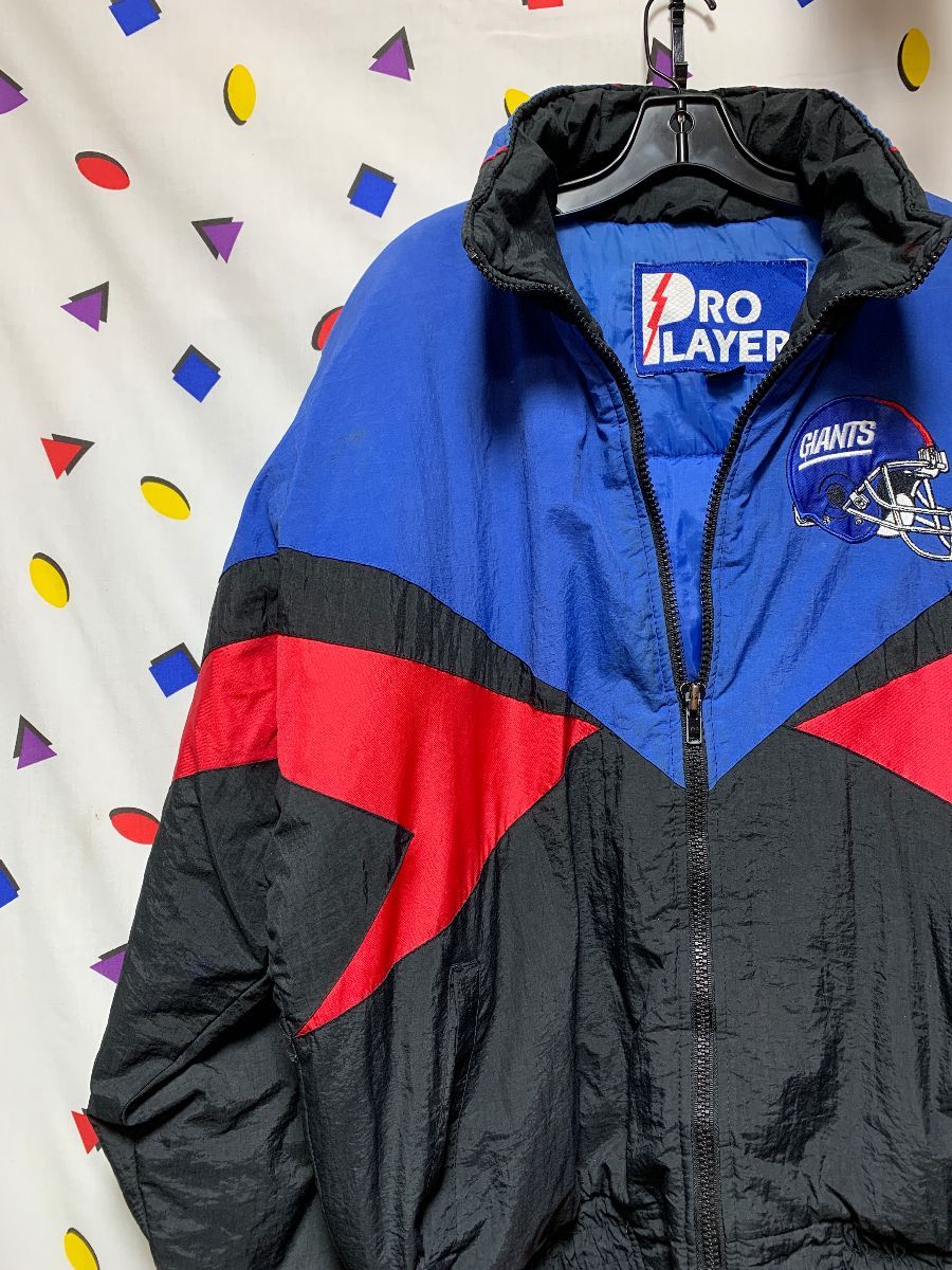 New York Giants Embroidered Puffer Jacket As-is | Boardwalk Vintage