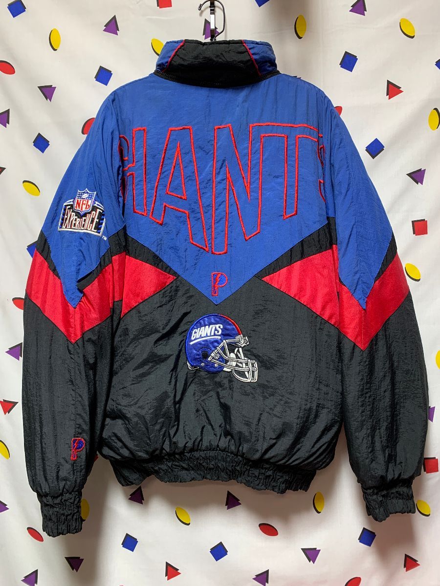 New York Giants Embroidered Puffer Jacket As-is | Boardwalk Vintage
