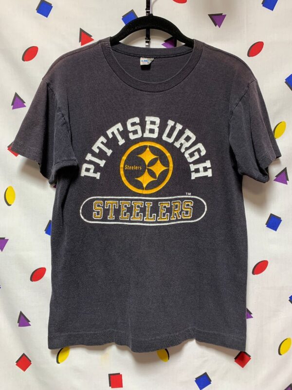 product details: VINTAGE WOMENS PITTSBURGH STEELERS LOGO TSHIRT #CHAMPION photo