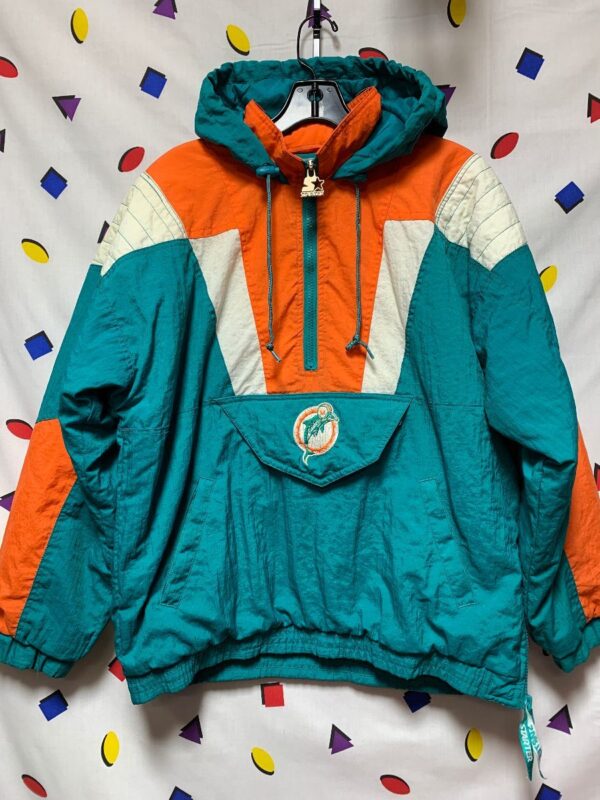 product details: PRO LINE NYLON JACKET NFL MIAMI DOLPHINS - AS IS photo